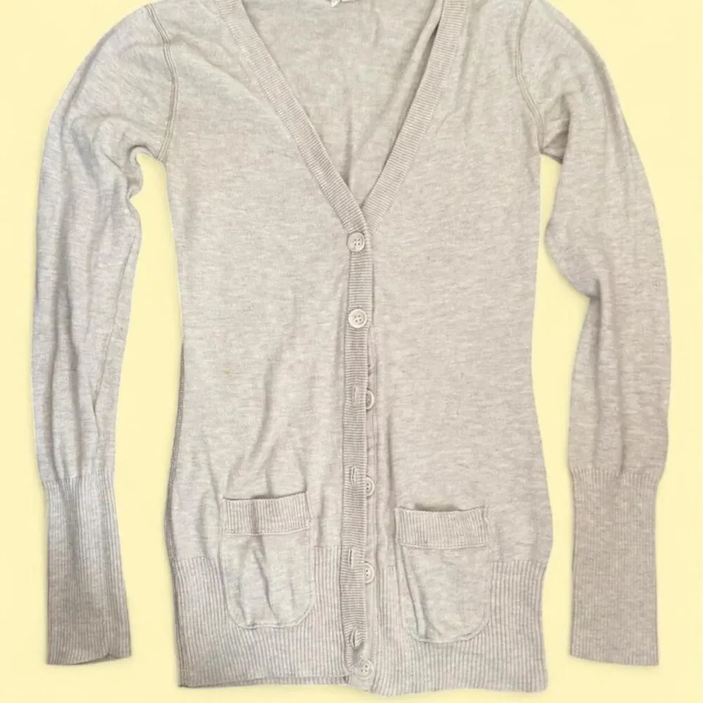 Aeropostale Women's Cream Cardigan